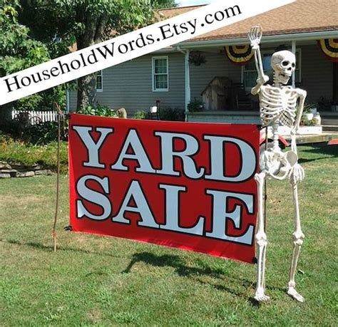 Yard Sale Banner Weatherproof Outdoor Banner by HouseHoldWords