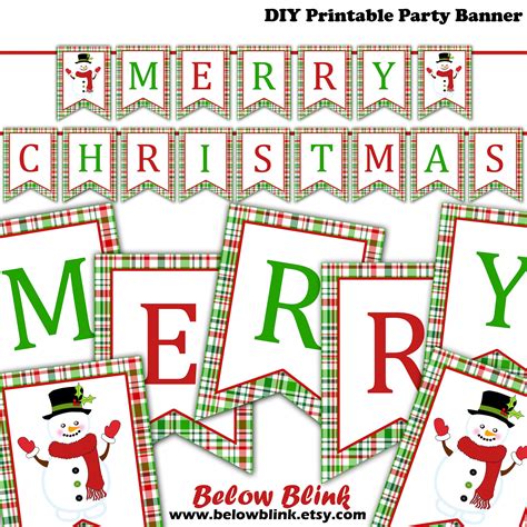 Merry Christmas Printable Banner