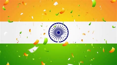 Bright Confetti On Indian Flag Republic Day Stock Motion Graphics SBV-311912133 - Storyblocks