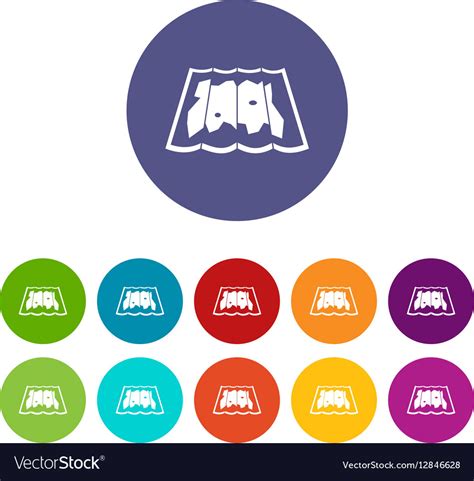 Map set icons Royalty Free Vector Image - VectorStock