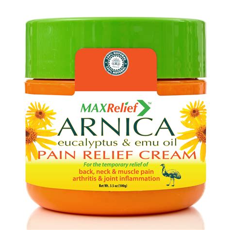 MaxRelief Arnica Pain Relief Cream - For Sufferers of Back, Neck, Knee, Joint & Muscle Pain ...