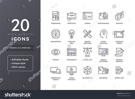 Web Graphic Design Icons Vector Creative Stock Vector (Royalty Free ...