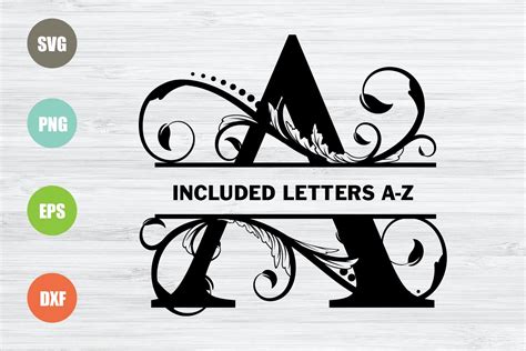 Split Monogram Svg Split Letter Svg Alphabet Svg Files For Cricut | Images and Photos finder