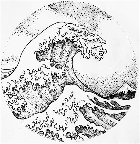 japanese wave tattoo stencil - Bobbi Carbajal