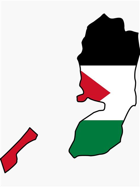 "Flag Map of Palestinian Territories " Sticker by abbeyz71 | Redbubble