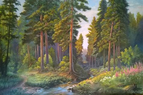 Forest Painting by Aldona Ciceniene | Saatchi Art