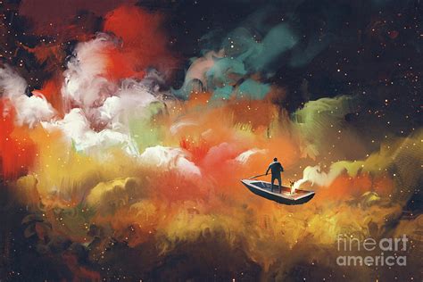 Journey To Outer Space Painting by Tithi Luadthong - Pixels