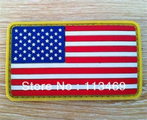 US Flag Patch 3D Rubber Ameica Flag Patch Velcro Backed Velcro PVC Patch-in Badges from Home ...