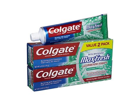 Colgate Max Fresh Whitening Toothpaste, Clean Mint, Twin Pack, 6 oz Ingredients and Reviews