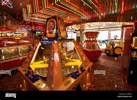 Amusement Arcade interior with slot machines UK Stock Photo: 6761665 - Alamy