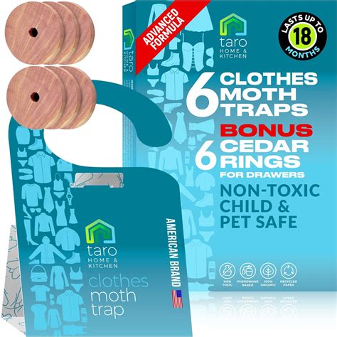 Buy Clothes Moth Traps with Pheromones and Free Cedar Blocks Moth Repellent - Moth Traps for ...