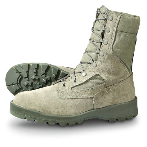 Men's Wellco® Nomex® Steel Toe Combat Boots, Sage - 168738, Combat & Tactical Boots at Sportsman ...