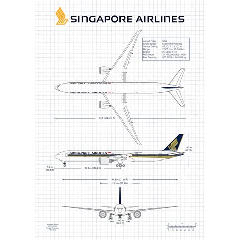 Singapore Airlines Boeing B777-300ER Aircraft Print Poster - Etsy Canada