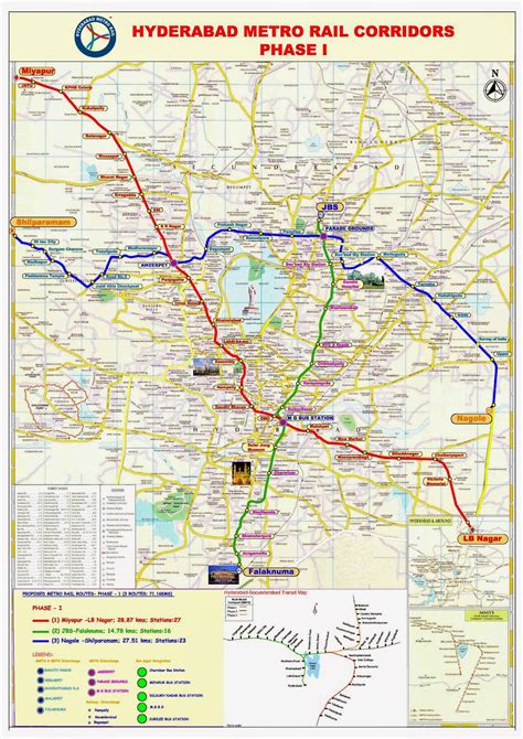 Hyderabad Metro Rail: Route Map