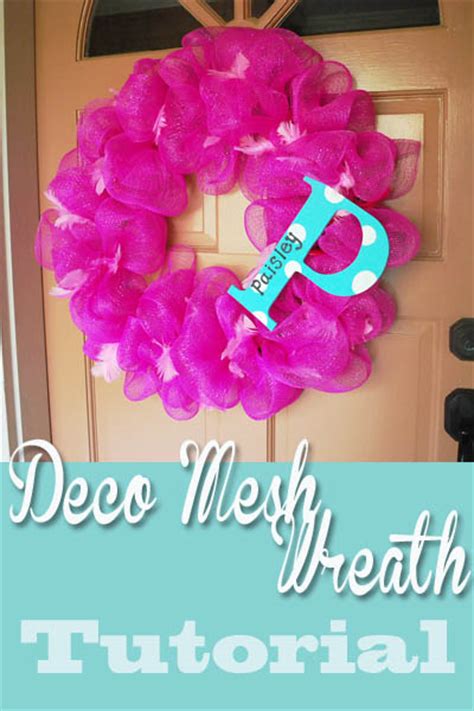 Deco Mesh Wreath Tutorial - Clumsy Crafter