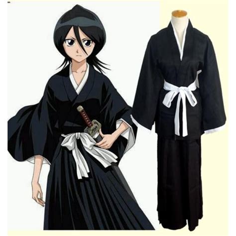 Bleach Kuchiki Rukia Soul Reaper Uniform Cosplay Costume ( free ...