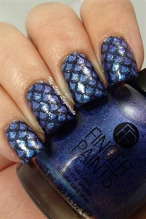 Manicure Manifesto: Fish Scale Stamping and Finger Paint's Sailor's Lure