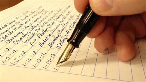 Writing with a Fountain Pen - YouTube