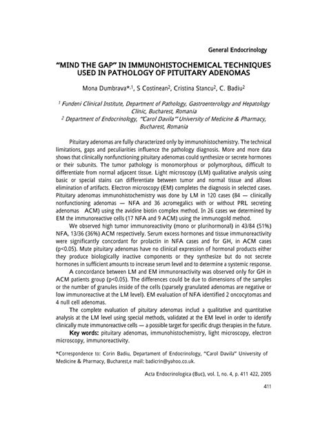 (PDF) "Mind the gap" in immunohistochemical techniques used in pathology of pituitary adenomas