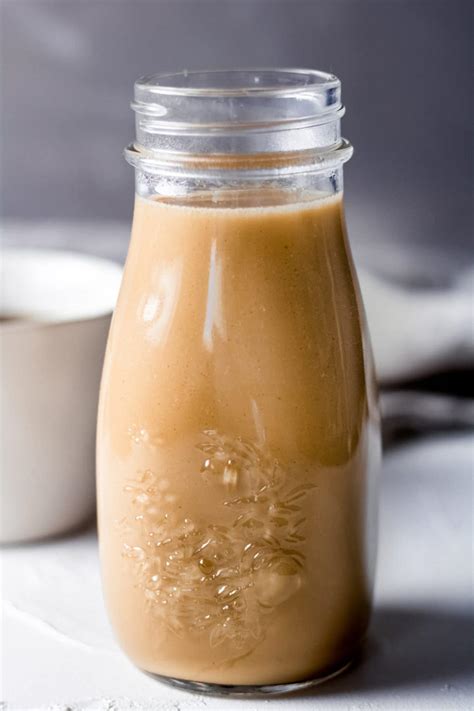 Homemade Dairy Free Salted Caramel Coffee Creamer • Wanderlust and Wellness