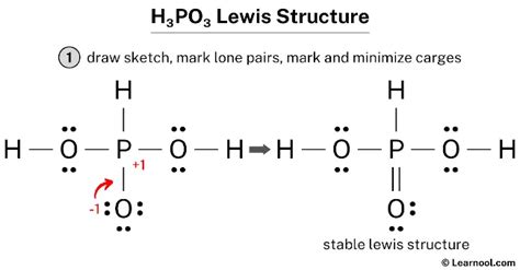 H3PO3 Lewis structure - Learnool