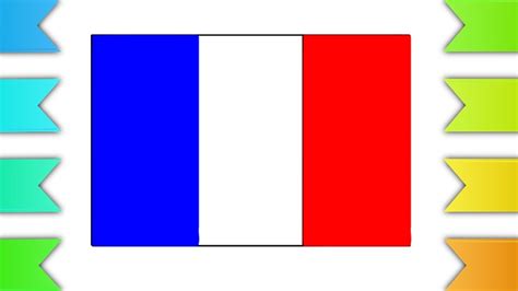 France Flag Drawing & Coloring Page | How to Draw Flag Step by Step | Drawing Colors for Kids ...