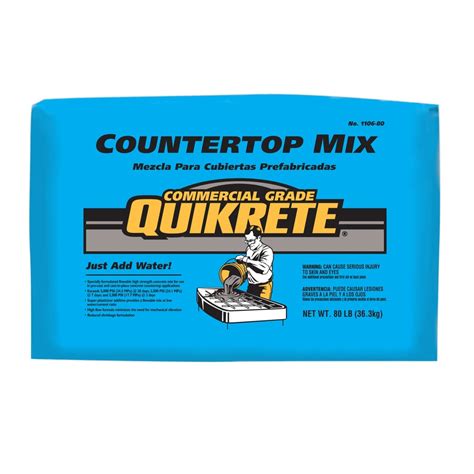 QUIKRETE Countertop 80-lb High Strength Concrete Mix at Lowes.com