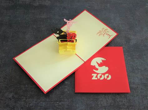 Zoo Animals Pop Up Card | Pop up cards, Zoo animals, Send a card