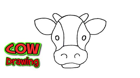 How To Draw A Cow Face Easy - Drawing Tutorial Easy