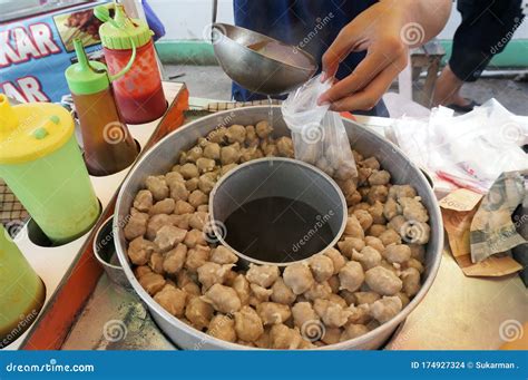 Bakso Pentol Indonesian or Meatballs. Editorial Stock Image - Image of indonesia, dish: 174927324