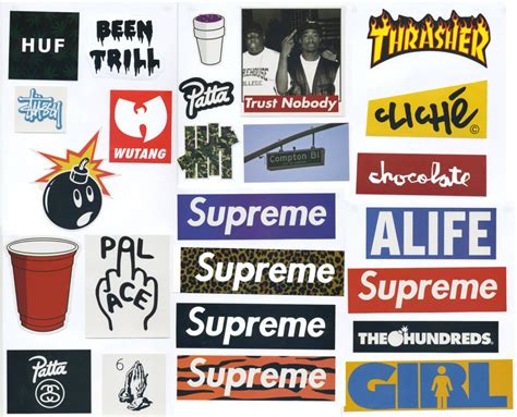 Supreme Sticker Pack - 25 Stickers - FREE SHIPPING WORLDWIDE - Skateboard Vinyl Decal Stickers ...