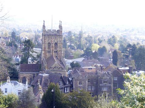 Great Malvern Priory and its churchyard