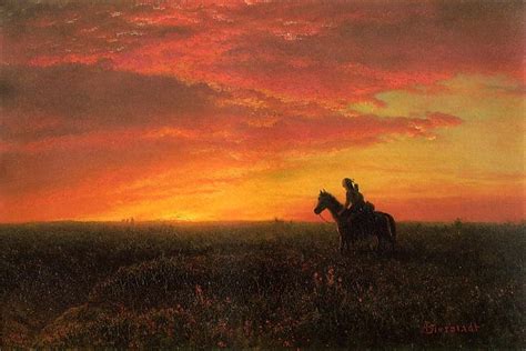 On the Plains, Sunset - Albert Bierstadt - WikiArt.org