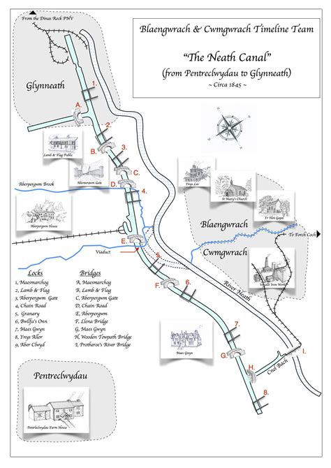 Schematic Map of the Neath Canal - Blaengwrach and Cwmgwrach Timeline ...