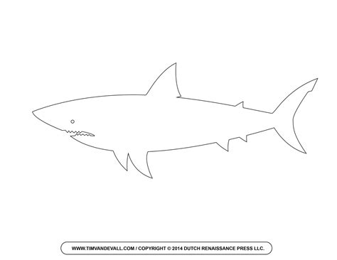 Shark Outline Printable - Printable Word Searches