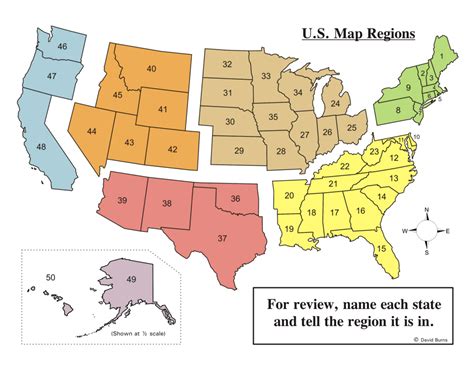 U.S. maps for study and review