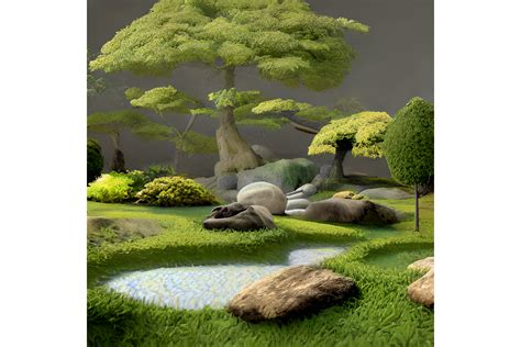 Zen Garden Painting Graphic by L. M. Dunn · Creative Fabrica