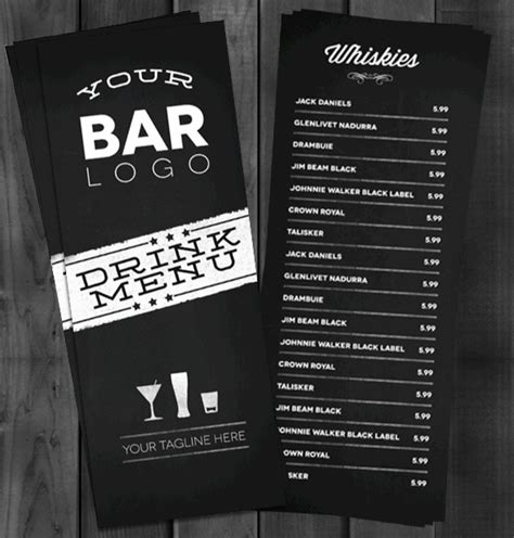 Lounge Bar Drink Menu (Modern) on Behance