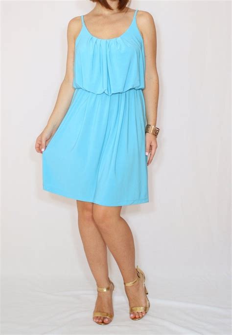 Aqua blue dress Blue bridesmaid dress Short dress Party dress