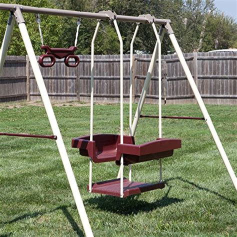 Flexible Flyer Play Park Swing Set w/ Slide, Swings, Air-Glider, & Lawn Swing - Buy Online in ...