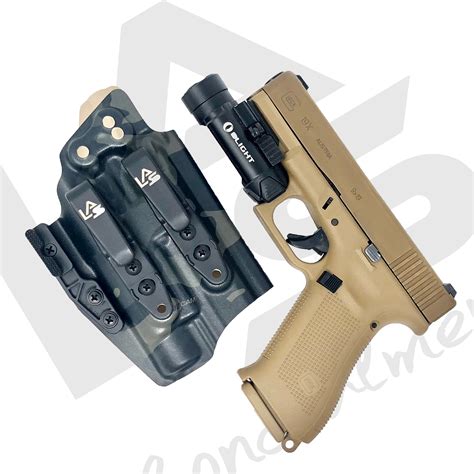 AIWB Glock 19x G19 Gen 5 Olight PL2 Valkyrie in Multicam Black - LAS C - lasconcealment