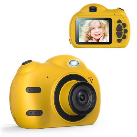 Portable Intelligent Focus Mode Large Screen Children Camera Cartoon Mini Dual Lens Digital ...