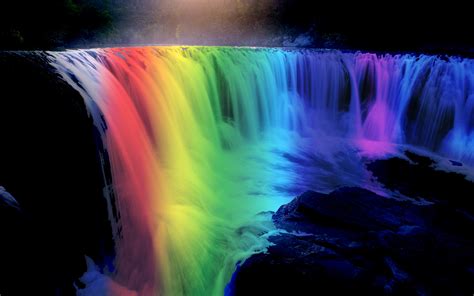 Desktop Wallpapers Waterfalls with Rainbow - WallpaperSafari