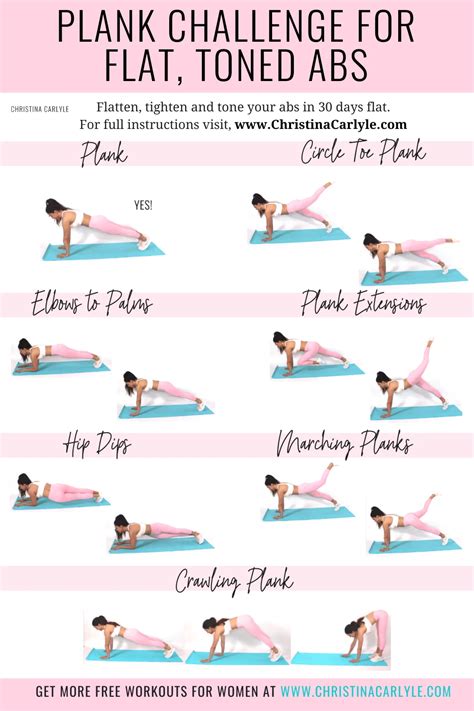 30 Day Plank Challenge for Tight, Toned, Flat Abs and Core Strength