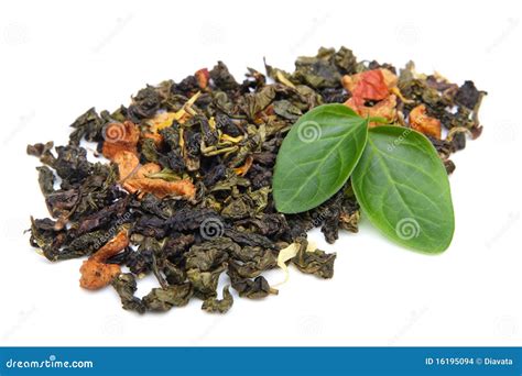 Herbal Tea Leaves and Herbs Stock Photo - Image of isolated, green: 16195094