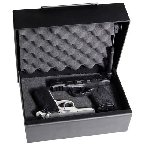 Brute 1394-S-FBLK Pistol Box - 10-Gauge Steel, Pushbutton Lock | DCG Stores