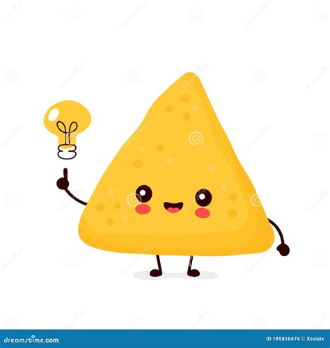 Cute Nachos Cartoon Character Vector Cartoon Illustration ...