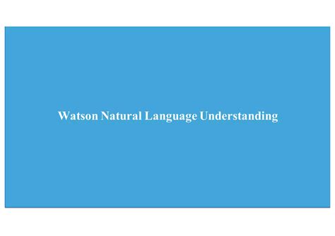 IBM Watson and natural language processing | PPT