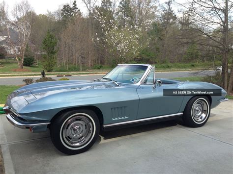 1967 Corvette Convertible Elkhart Blue - Teal Interior - Match