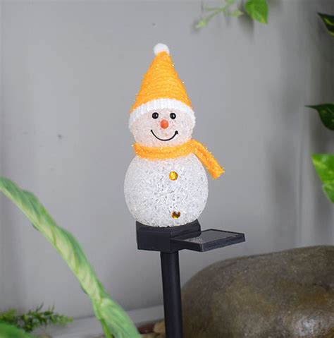 Solar Christmas Outdoor Decor Snowman Pathway Lights Xmas Lights with ...